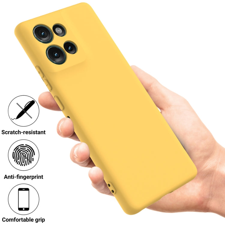 For Motorola Edge 50 Solid Color Liquid Silicone Dropproof Full Coverage Phone Case(Yellow) - free shipping - PMC TechLife - Order now!