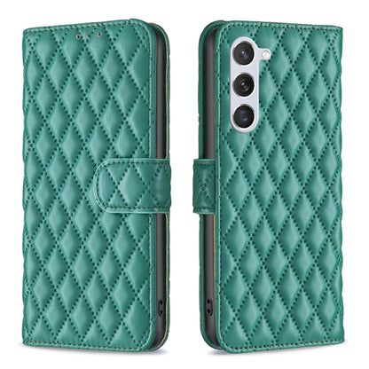 For Samsung Galaxy S25 5G Diamond Lattice Wallet Flip Leather Phone Case(Green) - Galaxy S25 5G Cases by PMC Jewellery | Online Shopping South Africa | PMC Jewellery | Buy Now Pay Later Mobicred