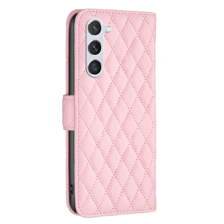 For Samsung Galaxy S25 5G Diamond Lattice Wallet Flip Leather Phone Case(Pink) - Galaxy S25 5G Cases by PMC Jewellery | Online Shopping South Africa | PMC Jewellery | Buy Now Pay Later Mobicred