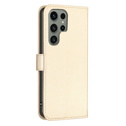 For Samsung Galaxy S25 Ultra 5G Four-leaf Embossed Leather Phone Case(Gold) - Galaxy S25 Ultra 5G Cases by PMC Jewellery | Online Shopping South Africa | PMC Jewellery | Buy Now Pay Later Mobicred