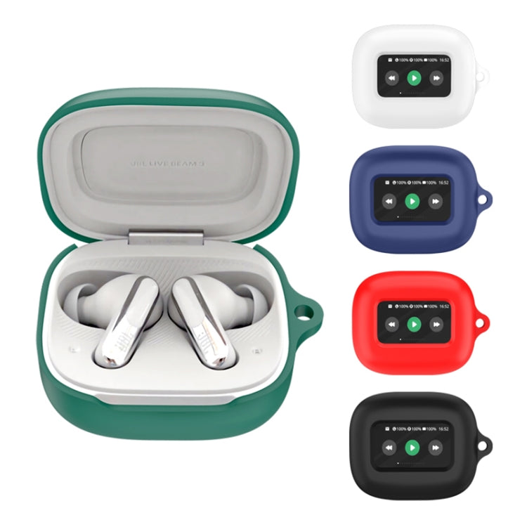 For JBL Live Beam 3 Wireless Bluetooth Earphones Silicone Protective Case(Black) - JBL Earphone Case by PMC Jewellery | Online Shopping South Africa | PMC Jewellery | Buy Now Pay Later Mobicred