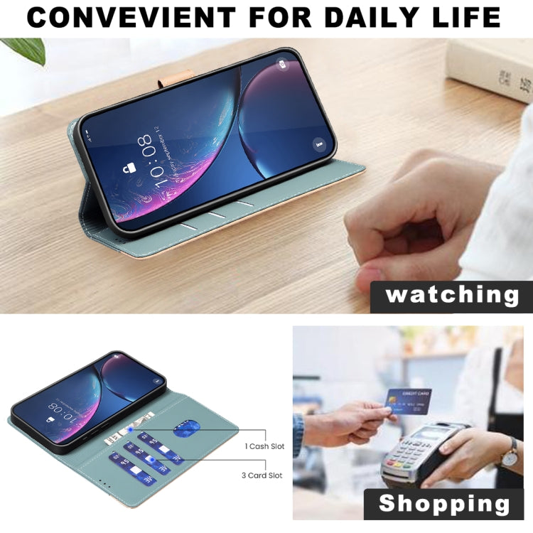 For Google Pixel 9 Color Matching RFID Anti-theft Leather Phone Case(Green) - Google Cases by PMC TechLife | Online Shopping South Africa | PMC TechLife | Buy Now Pay Later Mobicred