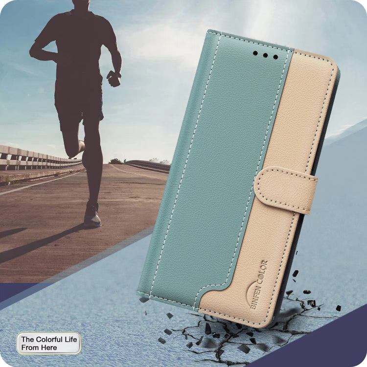 For Google Pixel 9 Color Matching RFID Anti-theft Leather Phone Case(Green) - Google Cases by PMC TechLife | Online Shopping South Africa | PMC TechLife | Buy Now Pay Later Mobicred