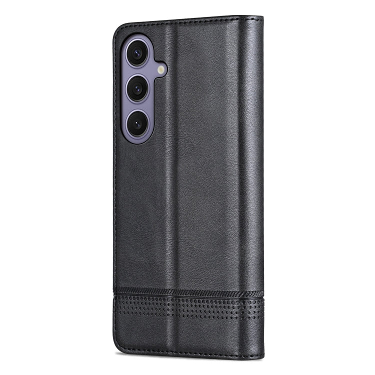 For Samsung Galaxy S25 5G AZNS Magnetic Calf Texture Flip Leather Phone Case(Black) - Galaxy S25 5G Cases by AZNS | Online Shopping South Africa | PMC Jewellery | Buy Now Pay Later Mobicred