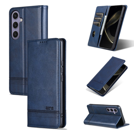 For Samsung Galaxy S25 5G AZNS Magnetic Calf Texture Flip Leather Phone Case(Dark Blue) - Galaxy S25 5G Cases by AZNS | Online Shopping South Africa | PMC Jewellery | Buy Now Pay Later Mobicred