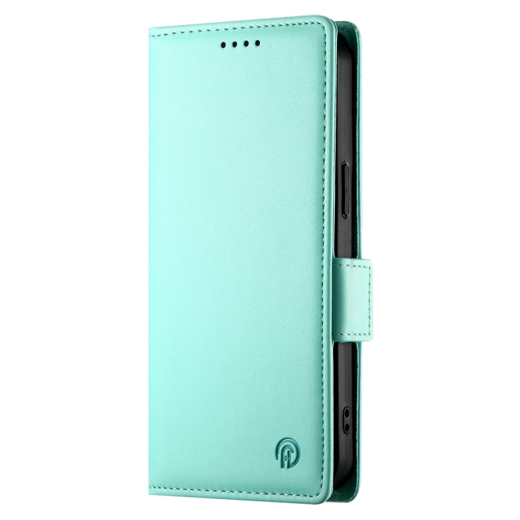 For Google Pixel 9 Side Buckle Magnetic Frosted Leather Phone Case(Mint Green) - Google Cases by PMC Jewellery | Online Shopping South Africa | PMC Jewellery | Buy Now Pay Later Mobicred