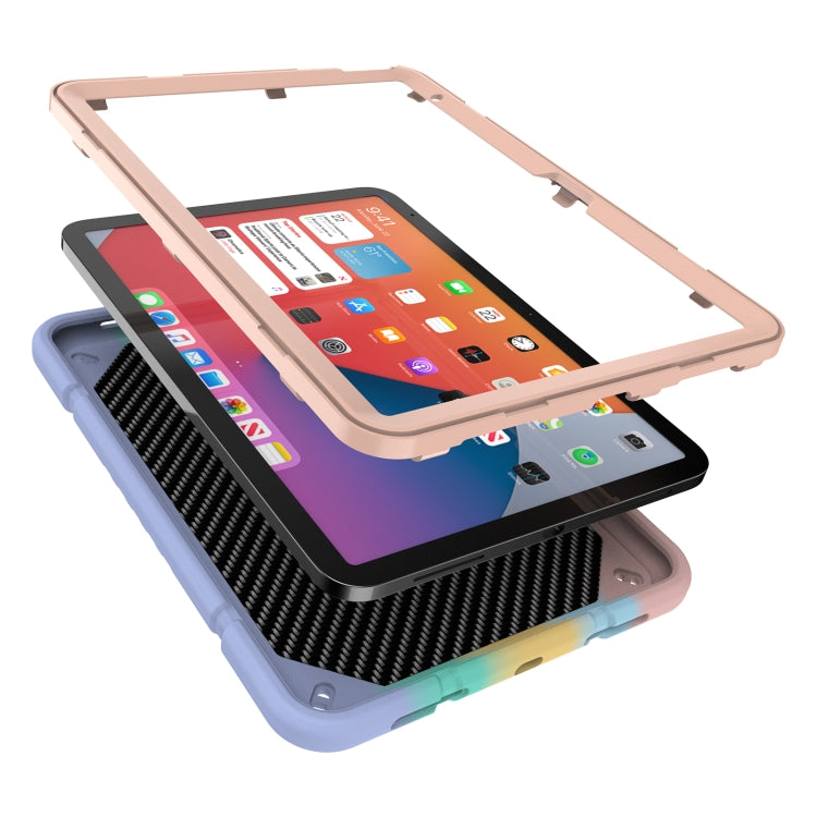 For iPad Air 11 2025 / 2024 Armor Holder Silicone Hybrid PC Tablet Case(Gradient Color Gold) - iPad Air 11 2025 / 2024 Cases by PMC TechLife | Online Shopping South Africa | PMC TechLife | Buy Now Pay Later Mobicred