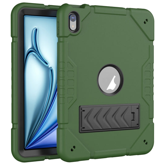 For iPad Air 11 2024 Armor Holder Silicone Hybrid PC Tablet Case(Army Green Black) - iPad Air 11 2024 Cases by PMC Jewellery | Online Shopping South Africa | PMC Jewellery | Buy Now Pay Later Mobicred