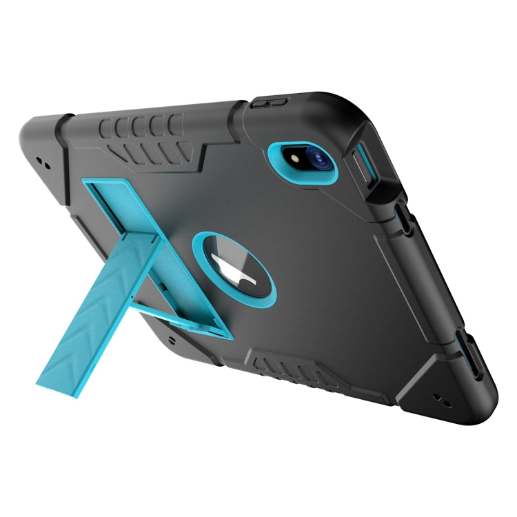 For iPad Air 11 2024 Armor Holder Silicone Hybrid PC Tablet Case(Black Blue) - iPad Air 11 2024 Cases by PMC TechLife | Online Shopping South Africa | PMC TechLife | Buy Now Pay Later Mobicred