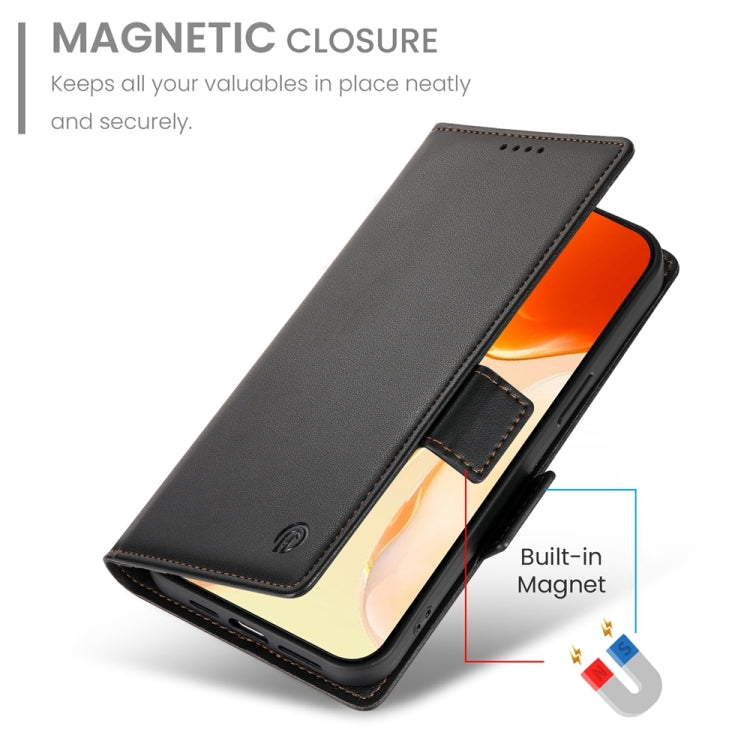 For iPhone 16 Plus Side Buckle Magnetic Frosted Leather Phone Case(Black) - iPhone 16 Plus Cases by PMC TechLife | Online Shopping South Africa | PMC TechLife | Buy Now Pay Later Mobicred
