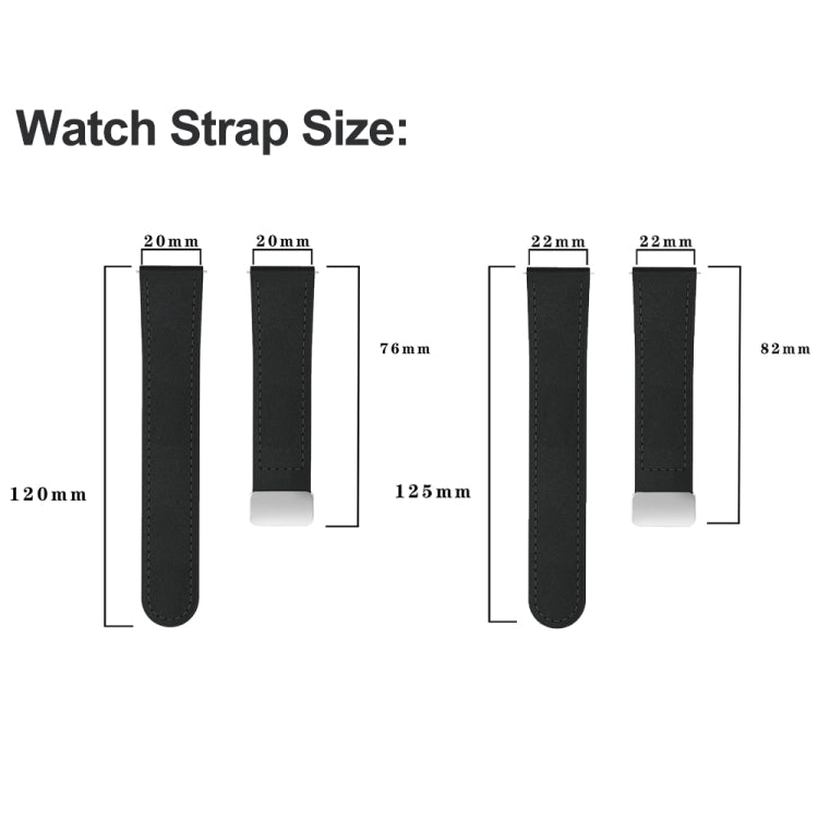 22mm Magnetic Silver Buckle Silicone Leather Watch Band(Midnight Blue) - free shipping - PMC TechLife - Order now!
