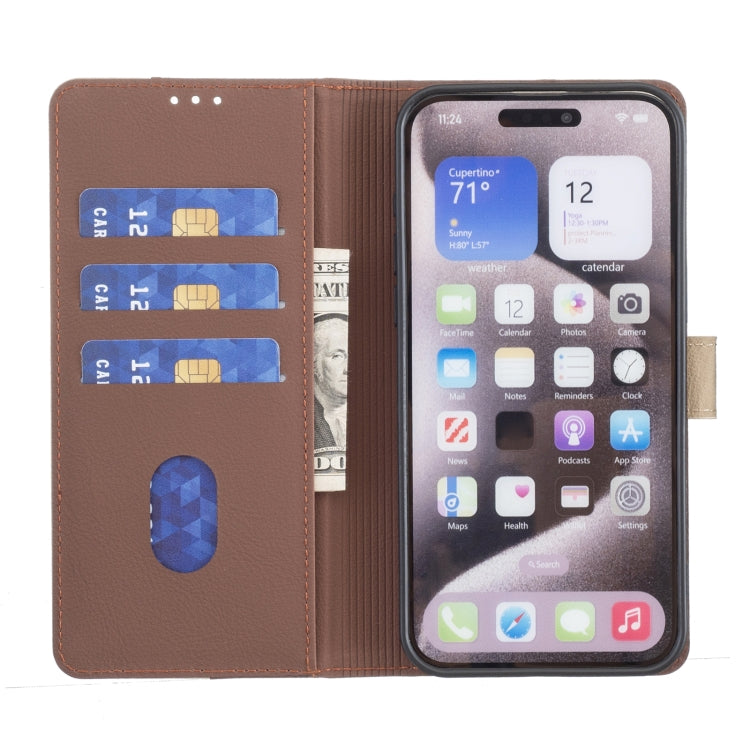 For Xiaomi Redmi K70 / K70 Pro Color Matching RFID Anti-theft Leather Phone Case(Brown) - Xiaomi Cases by PMC Jewellery | Online Shopping South Africa | PMC Jewellery | Buy Now Pay Later Mobicred