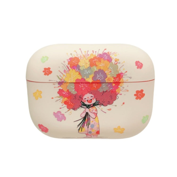 For AirPods 3 Girl Pattern Earbuds Box Frosted TPU Case(Flower) - For AirPods 3 by PMC Jewellery | Online Shopping South Africa | PMC Jewellery | Buy Now Pay Later Mobicred