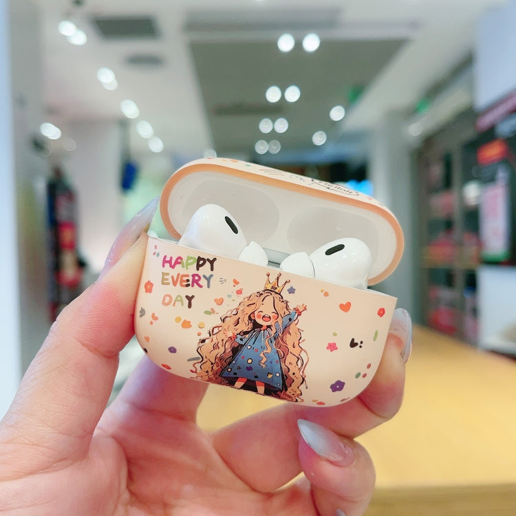For AirPods Pro Girl Pattern Earbuds Box Frosted TPU Case(Crown) - free shipping - PMC Jewellery - Order now!