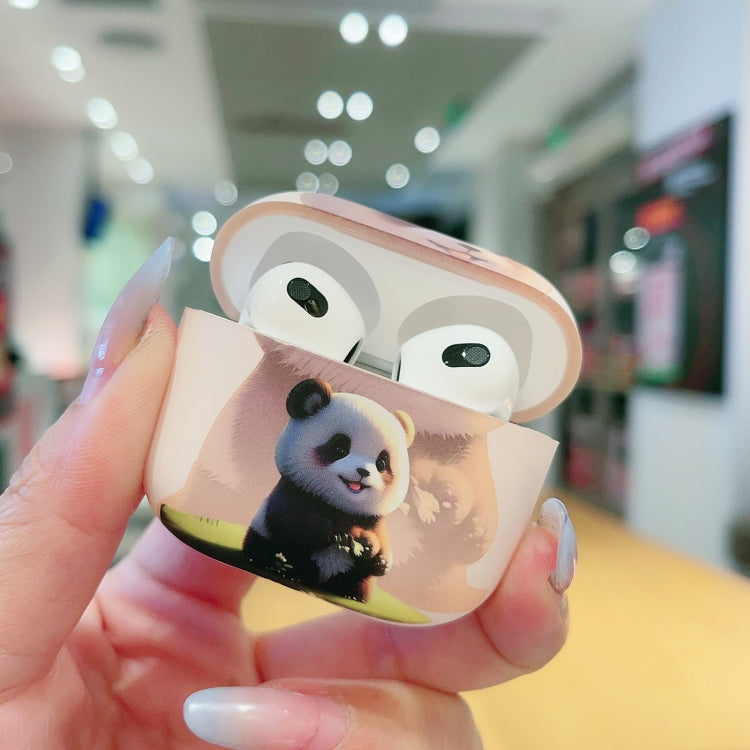 For AirPods Pro Phantom Panda Pattern Earbuds Box Frosted TPU Case(White) - For AirPods Pro by PMC Jewellery | Online Shopping South Africa | PMC Jewellery | Buy Now Pay Later Mobicred