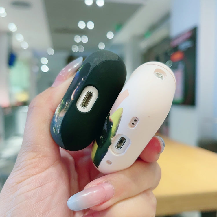 For AirPods 3 Phantom Panda Pattern Earbuds Box Frosted TPU Case(Black) - For AirPods 3 by PMC Jewellery | Online Shopping South Africa | PMC Jewellery | Buy Now Pay Later Mobicred