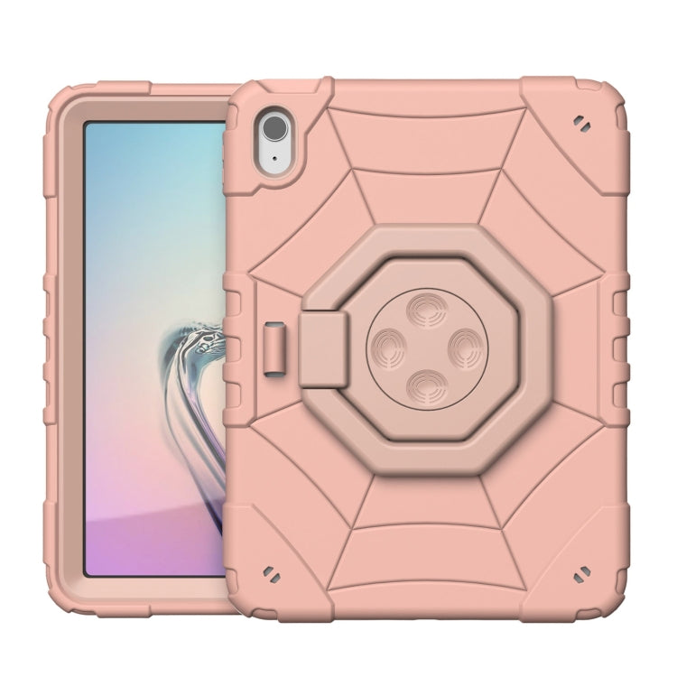 For iPad Air 11 2024 Spider Turntable Handle Stress Relief Tablet Case(Rose Gold) - iPad Air 11 2024 Cases by PMC TechLife | Online Shopping South Africa | PMC TechLife | Buy Now Pay Later Mobicred