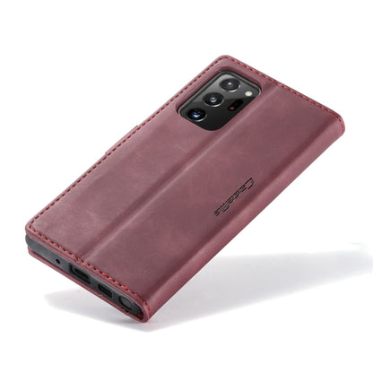 For Samsung Galaxy Note20 Ultra CaseMe Multifunctional Horizontal Flip Leather Case, with Card Slot & Holder & Wallet(Wine Red) - Galaxy Phone Cases by CaseMe | Online Shopping South Africa | PMC Jewellery | Buy Now Pay Later Mobicred