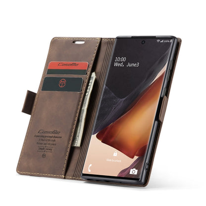 For Samsung Galaxy Note20 Ultra CaseMe Multifunctional Horizontal Flip Leather Case, with Card Slot & Holder & Wallet(Coffee) - Galaxy Phone Cases by CaseMe | Online Shopping South Africa | PMC Jewellery | Buy Now Pay Later Mobicred