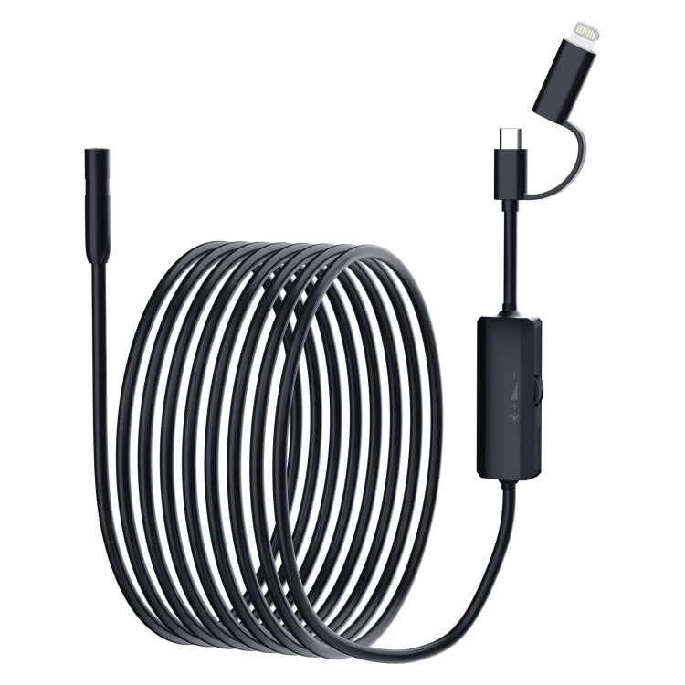 AN112 2 in 1 USB-C / Type-C + 8 Pin Interface 8mm HD Industry Endoscope, Length:1m Soft Tube - free shipping - PMC TechLife - Order now!