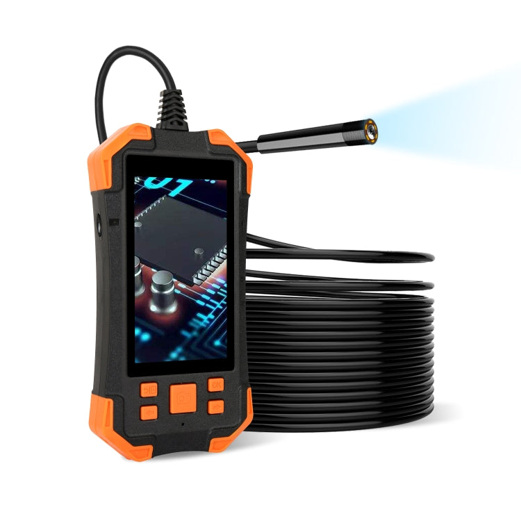 T20 4.3 inch IPS Screen 8mm Single Camera IP67 Waterproof Hard Cable Digital Endoscope, Length:2m(Black Orange) -  by PMC TechLife | Online Shopping South Africa | PMC TechLife | Buy Now Pay Later Mobicred