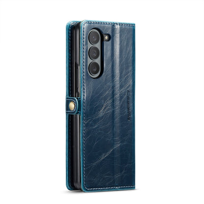 For Samsung Galaxy Z Fold6 5G CaseMe 003 Crazy Horse Texture Flip Leather Phone Case(Blue Green) - Galaxy Z Fold6 5G Cases by CaseMe | Online Shopping South Africa | PMC Jewellery | Buy Now Pay Later Mobicred