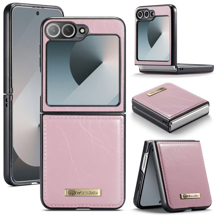 For Samsung Galaxy Z Flip6 5G CaseMe 003 Crazy Horse Texture Flip Leather Phone Case(Pink) - Galaxy Z Flip6 5G Cases by CaseMe | Online Shopping South Africa | PMC Jewellery | Buy Now Pay Later Mobicred