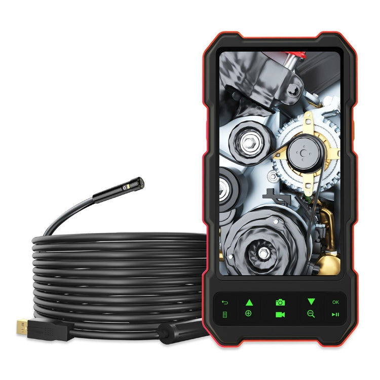 T21 4.5 inch IPS Color Screen 7.9mm Triple Camera Split Hard Cable Industrial Endoscope, Length:5m(Black Red) -  by PMC TechLife | Online Shopping South Africa | PMC TechLife | Buy Now Pay Later Mobicred
