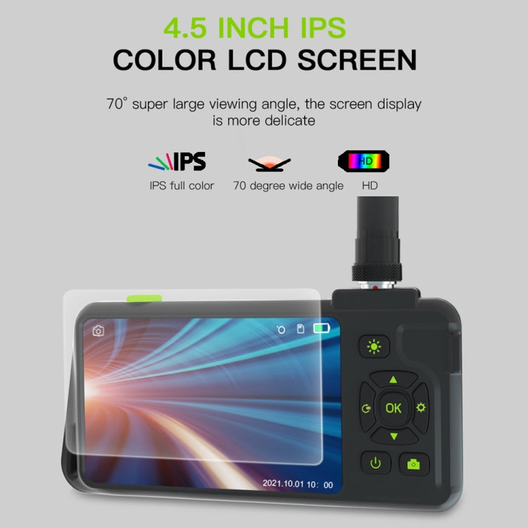 T22 4.5 inch IPS Color Screen 8mm Single Camera Hard Cable Industrial Endoscope, Length:10m(Black Orange) -  by PMC TechLife | Online Shopping South Africa | PMC TechLife | Buy Now Pay Later Mobicred