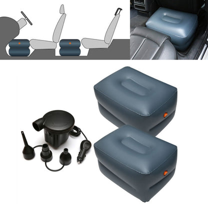 Z44Q1 2xSmall Square Stool + Car Pump Universal Car Travel Inflatable Stool - Seat Accessories by PMC Jewellery | Online Shopping South Africa | PMC Jewellery | Buy Now Pay Later Mobicred