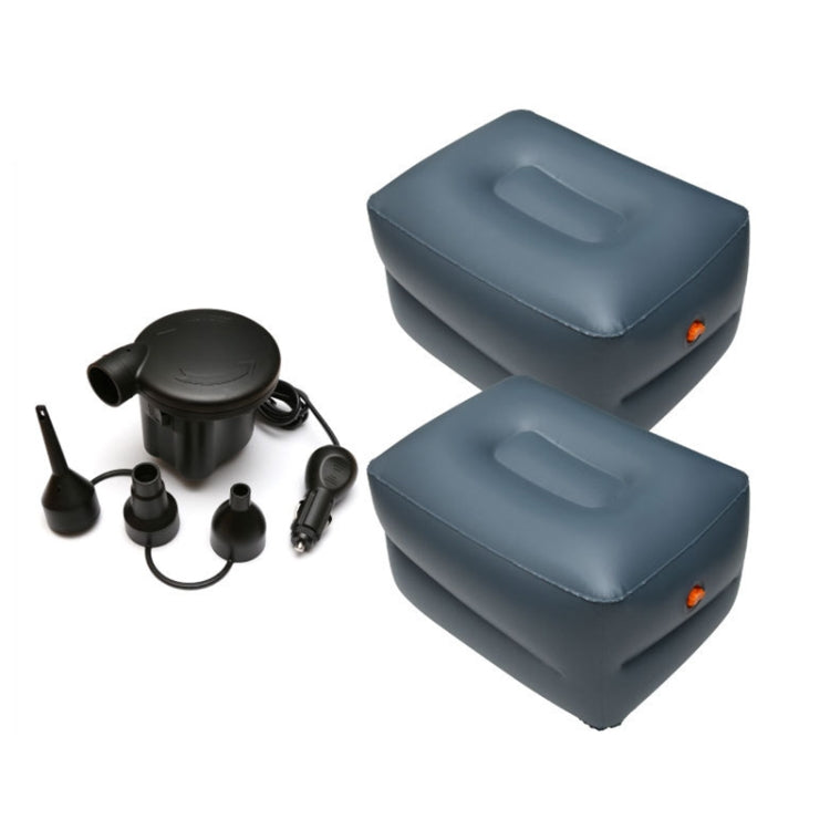 Z44Q1 2xSmall Square Stool + Car Pump Universal Car Travel Inflatable Stool - Seat Accessories by PMC Jewellery | Online Shopping South Africa | PMC Jewellery | Buy Now Pay Later Mobicred