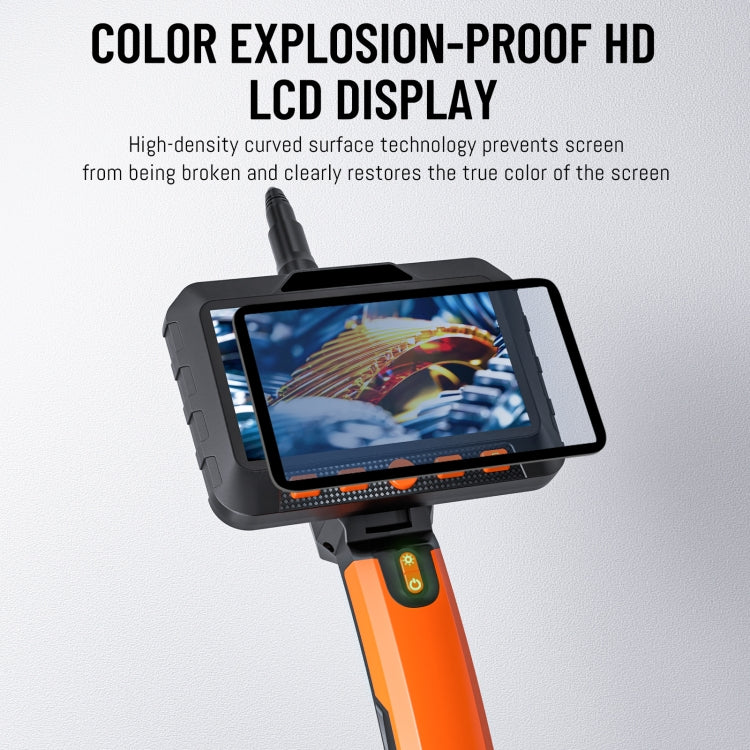 T27 5 inch IPS Color Screen 3.9mm Single Camera Handheld Hard Cable HD Industrial Endoscope, Length:3.5m(Orange Black) -  by PMC TechLife | Online Shopping South Africa | PMC TechLife | Buy Now Pay Later Mobicred