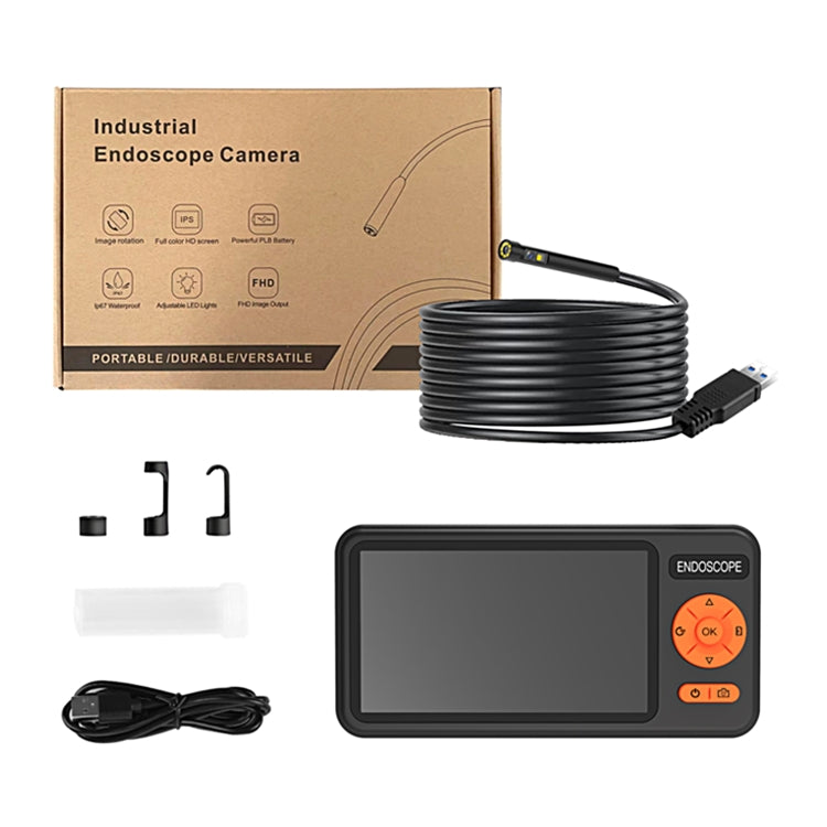 T29 5 inch IPS Screen 5.5mm Dual Lens IP67 Waterproof Industrial Endoscope With Bracket, Length:2m -  by PMC Jewellery | Online Shopping South Africa | PMC Jewellery | Buy Now Pay Later Mobicred