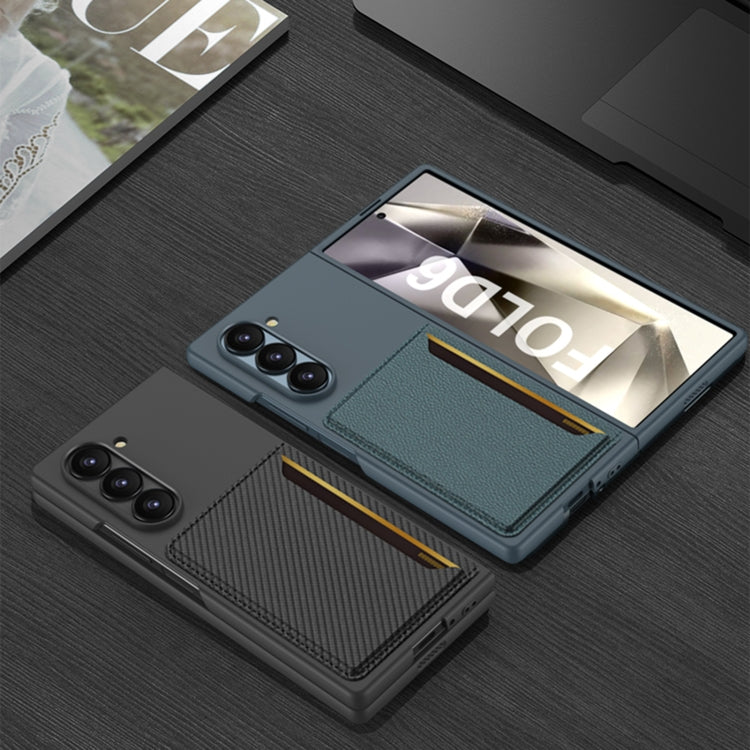 For Samsung Galaxy Z Fold6 GKK Integrated Ultra-thin Card Slots Phone Case(Black) - free shipping - PMC Jewellery - Order now!