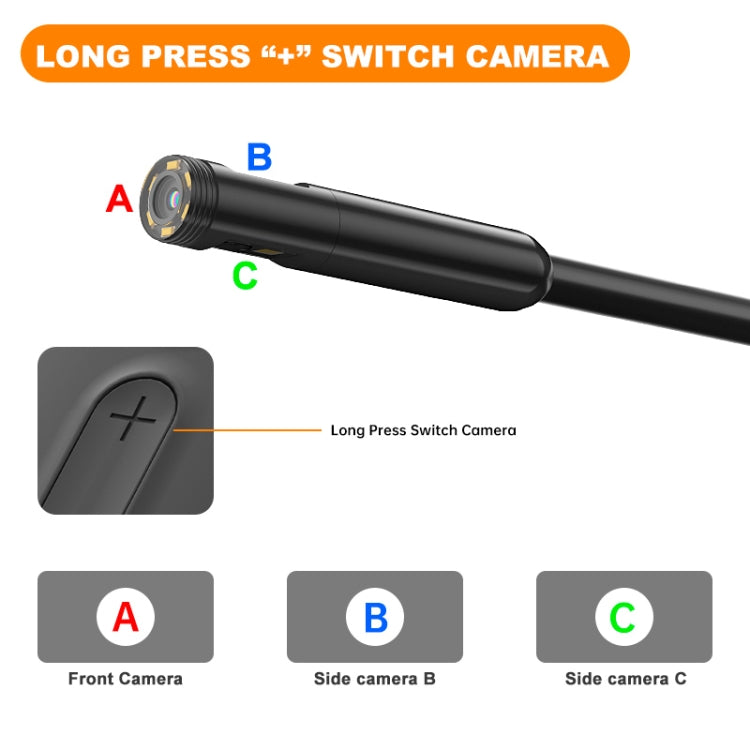 Y15 7.9mm Dual Camera WiFi Connected Hard Cable HD Industrial Endoscope, Length:5m(Black) -  by PMC Jewellery | Online Shopping South Africa | PMC Jewellery | Buy Now Pay Later Mobicred