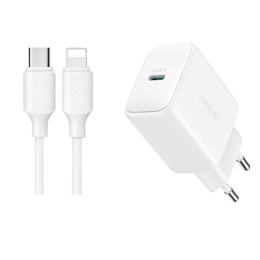 JOYROOM JR-TCF20 PD20W Type-C Port Charger Kit with Type-C to 8 Pin Cable, Plug:EU Plug(White) - USB Charger by JOYROOM | Online Shopping South Africa | PMC Jewellery | Buy Now Pay Later Mobicred