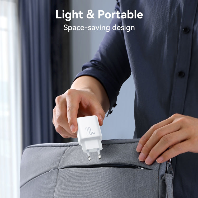 JOYROOM JR-TCF21 20W Dual Ports USB + Type-C Charger, Plug:EU Plug(White) - free shipping - PMC Jewellery - Order now!