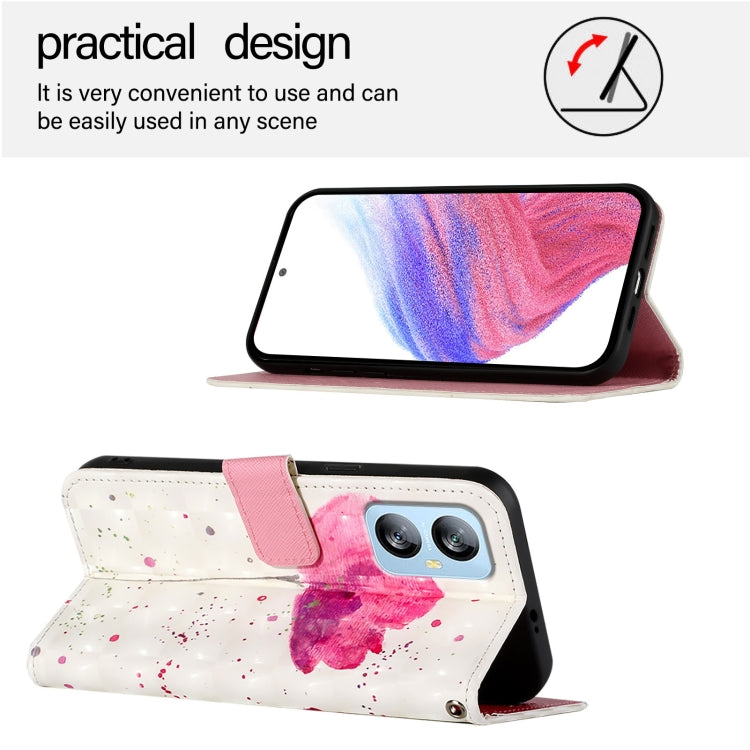 For Blackview A52 3D Painting Horizontal Flip Leather Phone Case(Flower) - More Brand by PMC TechLife | Online Shopping South Africa | PMC TechLife | Buy Now Pay Later Mobicred