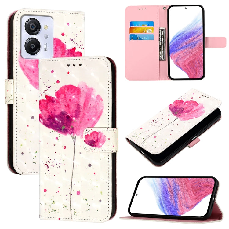 For Blackview Color 8 3D Painting Horizontal Flip Leather Phone Case(Flower) - More Brand by PMC Jewellery | Online Shopping South Africa | PMC Jewellery | Buy Now Pay Later Mobicred