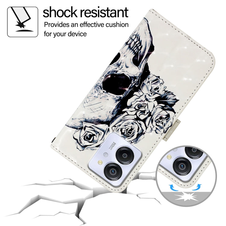 For Blackview Color 8 3D Painting Horizontal Flip Leather Phone Case(Skull) - More Brand by PMC TechLife | Online Shopping South Africa | PMC TechLife | Buy Now Pay Later Mobicred