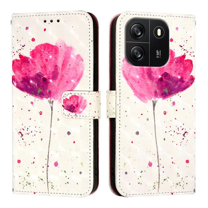 For Blackview Wave 6C 3D Painting Horizontal Flip Leather Phone Case(Flower) - More Brand by PMC Jewellery | Online Shopping South Africa | PMC Jewellery | Buy Now Pay Later Mobicred