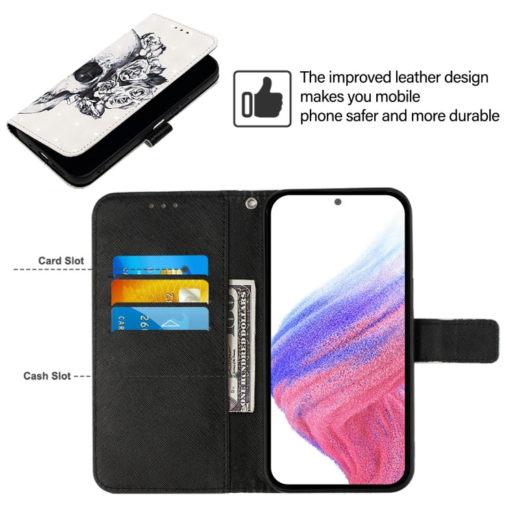 For Blackview Wave 6C 3D Painting Horizontal Flip Leather Phone Case(Skull) - More Brand by PMC TechLife | Online Shopping South Africa | PMC TechLife | Buy Now Pay Later Mobicred