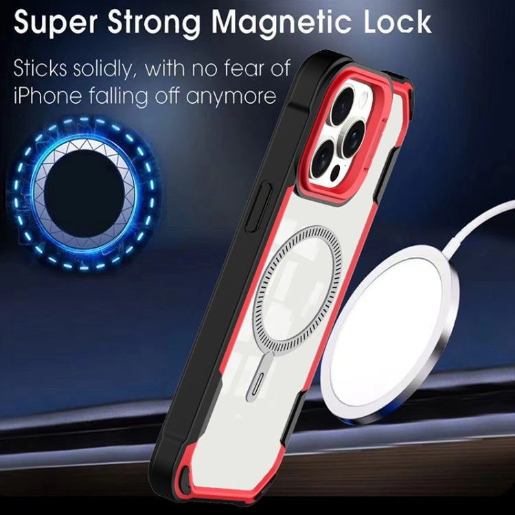 For iPhone 16 Plus Transparent Acrylic MagSafe Lens Holder Phone Case(Navy) - free shipping - PMC TechLife - Order now!