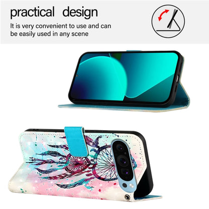 For Google Pixel 9 / 9 Pro 3D Painting Horizontal Flip Leather Phone Case(Color Drop Wind Chimes) - Google Cases by PMC Jewellery | Online Shopping South Africa | PMC Jewellery | Buy Now Pay Later Mobicred