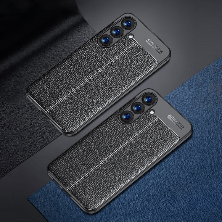 For Samsung Galaxy S25 5G Litchi Texture Shockproof TPU Phone Case(Black) - free shipping - PMC Jewellery - Order now!