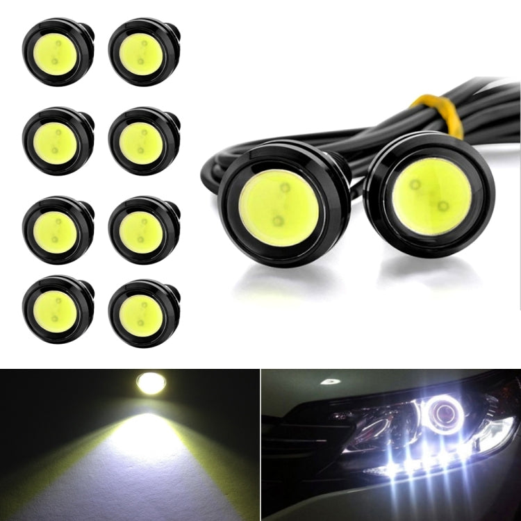 10pcs 23mm 1.5W DC12V Motorcycle Eagle Eye Light Double Lens Strobe Light(White Light) - Eagle Eye Lights by PMC TechLife | Online Shopping South Africa | PMC TechLife | Buy Now Pay Later Mobicred