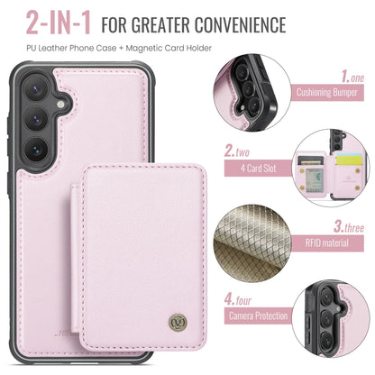 For Samsung Galaxy S24+ 5G JEEHOOD J05 Business Magnetic Style RFID Leather Phone Case(Pink) - Galaxy S24+ 5G Cases by JEEHOOD | Online Shopping South Africa | PMC Jewellery | Buy Now Pay Later Mobicred