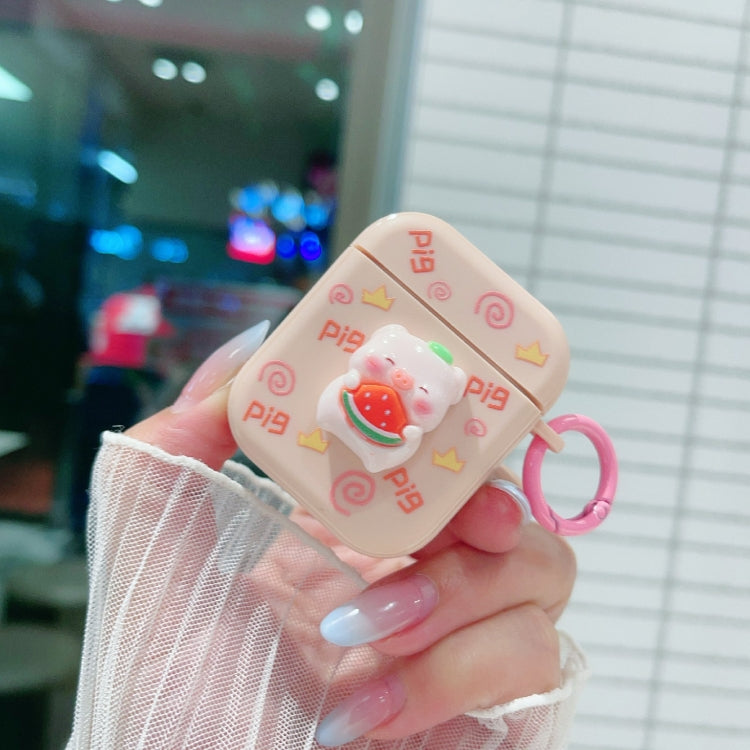 For AirPods 2 / 1 Fresh 3D Piglet Pattern Earbuds Box PC Case - For AirPods 1/2 by PMC Jewellery | Online Shopping South Africa | PMC Jewellery | Buy Now Pay Later Mobicred