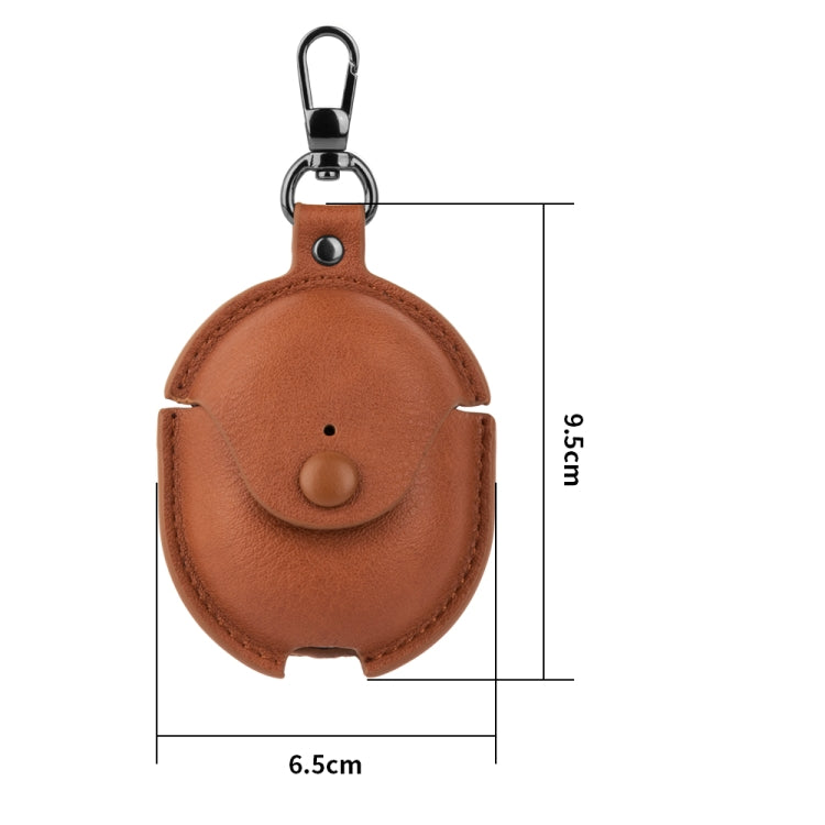 For Redmi Buds 4 Business Leather Earphone Protective Case with Hook(Red) - free shipping - PMC Jewellery - Order now!