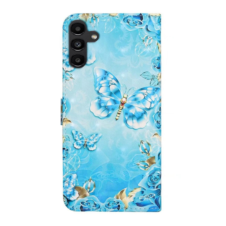 For Samsung Galaxy S25 5G Oil Embossed 3D Drawing Leather Phone Case(Blue Butterflies) - Galaxy S25 5G Cases by PMC TechLife | Online Shopping South Africa | PMC TechLife | Buy Now Pay Later Mobicred